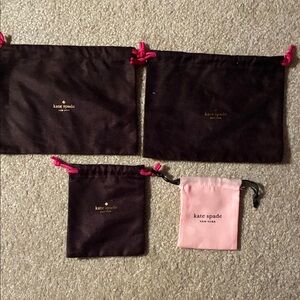 Kate Spade Black and Pink Dust Bags